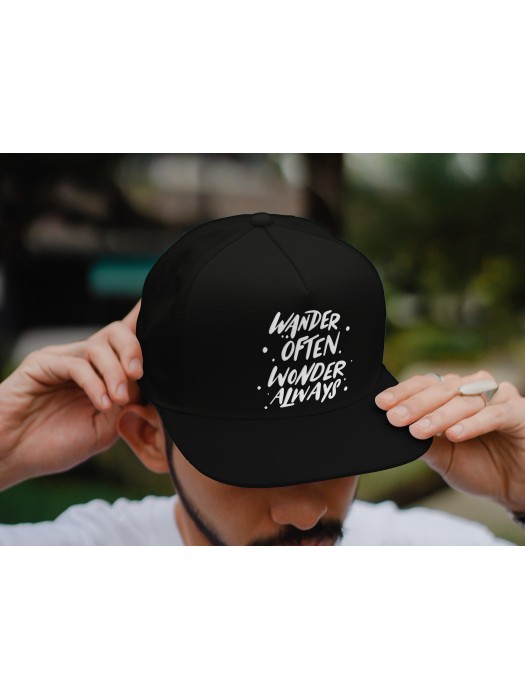 Шапка с права козирка Wander often Wonder Always